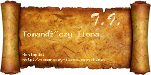 Tomanóczy Ilona névjegykártya