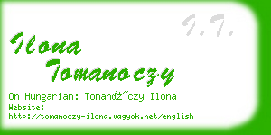 ilona tomanoczy business card